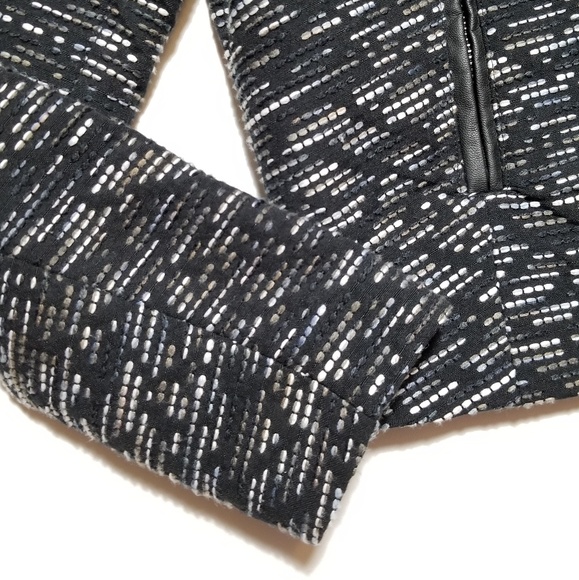 H&M Moto Embroidered Knit Crop Zip Jacket - Picture 6 of 8